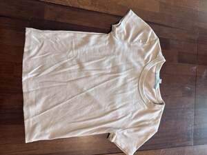 Sage + Stone Women's XS Tan Ribbed Knit Short Sleeve T-Shirt